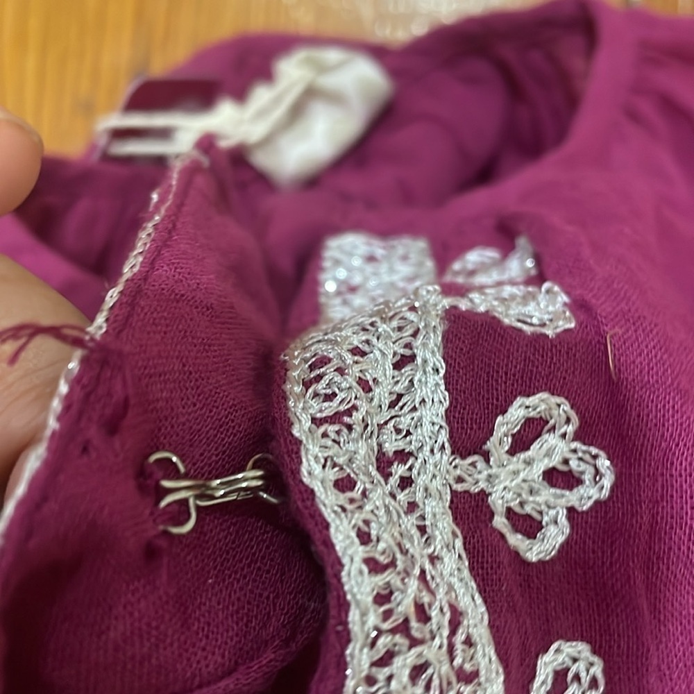 Pink Chicken toddler purple embroidered dress beach coverup size 3 year NWT - Picture 7 of 7